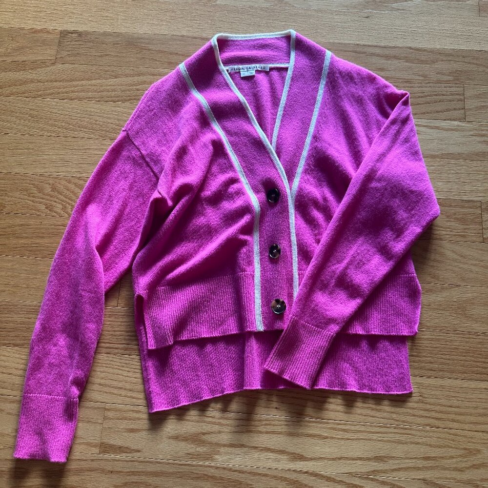 Veronica Beard Pink Cashmere Cardigan - Size M Sweater